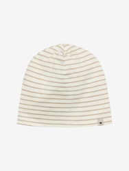 HUTTEliHUT Pruhovan� Pleten� �iapka - White Pepper