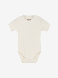 HUTTEliHUT Jednofarebn� Rebrovan� Body - Biela