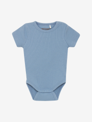 HUTTEliHUT Jednofarebn� Rebrovan� Body - Windward Blue