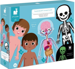 Puzzle Vzdelvacie udsk telo 50-75-100 ks