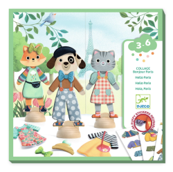 Ahoj Par�: Obliekanie 3 postavi�iek odn�mate�n�mi samolepkami (kol�)