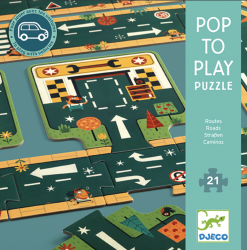 Pop to play puzzle: Cesty (skladacia drha na hranie - 21 dielikov)