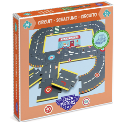 Obrovsk puzzle: Mestsk okruh Crazy Motors (26 dielov)