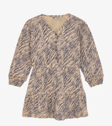 Daily 7 Dress Longsleeve Animal - Latte Sand