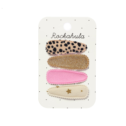 Sponky do Vlasov Set - Textil, Leopard