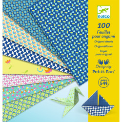 Farebn� papiere na origami Natsu 100 ks