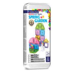 Magnetick� stavebnica microMAGS Spring Garden Travel Set 24 dielov