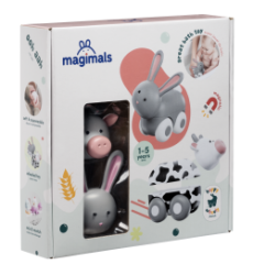 Magnetick zvieratk Magimals Wheely Zajac / Krava