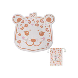 Tvarovan� pl�ov� uter�k Beige Leopard 140 cm