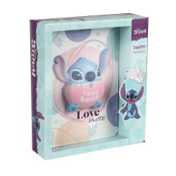 Zpisnk B6 s 3D postavikou True Love Stitch Pastel